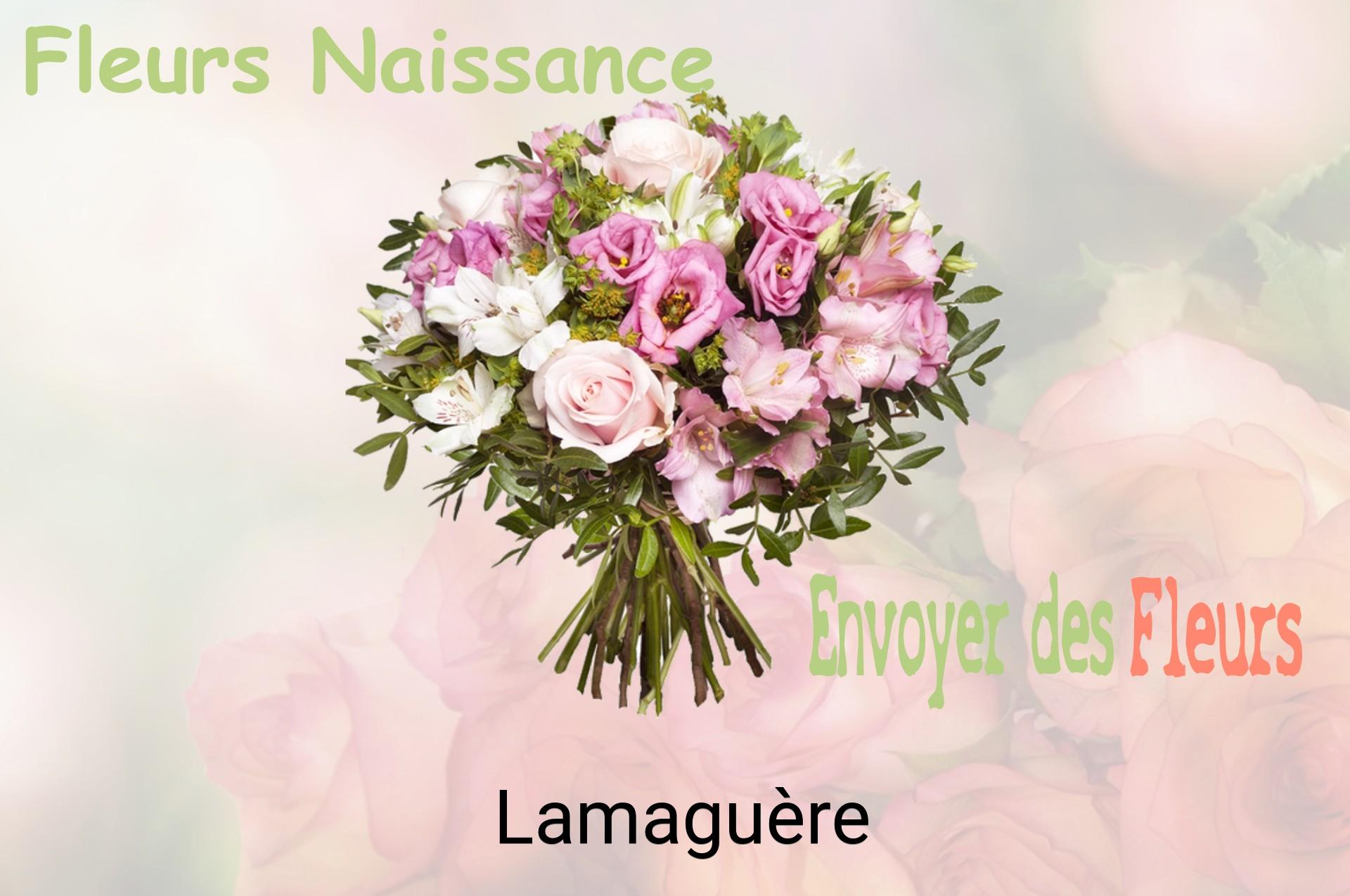 Bouquet de fleurs de naissance livré à Lamaguère